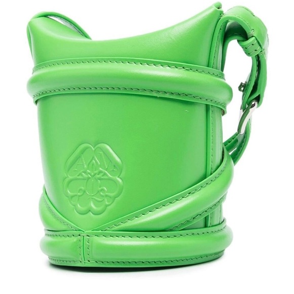 ALEXANDER MCQUEEN Green Micro 'The Curve' Bag - Picture 2 of 8
